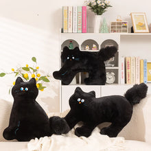 Load image into Gallery viewer, Large Black Cat Pillows - Soft Plush - 3 Pieces Set-1