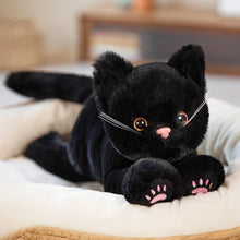 Load image into Gallery viewer, Large Black Cat Stuffed Toy - Pink Paw Pads Kitty-15