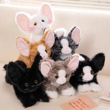 Load image into Gallery viewer, Large Devon Rex Plush Toys - 6 Coat Colors - White, Black, Tuxedo, Tabby Orange, Gray and Brown-Stuffed Animals-Black and White Cat,Cat Memorial Gifts,Cats,Devon Rex,Orange and White Cat,Stuffed Animal,Tabby Cat,White Cat-17