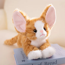 Load image into Gallery viewer, Large Devon Rex Plush Toys - 6 Coat Colors - White, Black, Tuxedo, Tabby Orange, Gray and Brown-Yellow Striped Cat-53cm-14