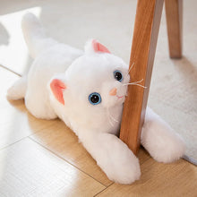 Load image into Gallery viewer, Large Gray and White Cat Stuffed Animal - Sweet Wide-Eyed Cutie - Blue Eyes-5