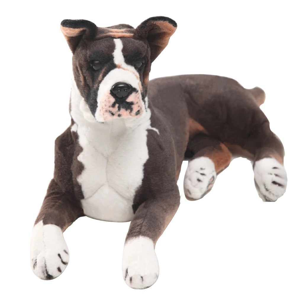 Large Lifelike Realistic Boxer Stuffed Animal Plush Toy