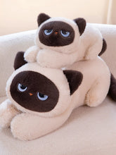 Load image into Gallery viewer, Large Siamese Cat Stuffed Animal Plush Toys - Nap Time Eyes-Cats-Stuffed Animal-1