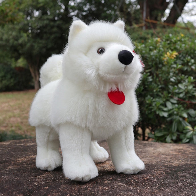 Large Standing Samoyed Stuffed Animal Plush Toy-Stuffed Animals-Home Decor, Samoyed, Stuffed Animal-3