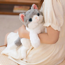 Load image into Gallery viewer, Large White Cat Stuffed Animal - Sweet Wide-Eyed Cutie - Blue Eyes-9