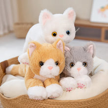 Load image into Gallery viewer, Large White Cat Stuffed Toy - Pink Paw Pads Kitty-2