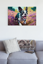 Load image into Gallery viewer, Lavender Fields Boston Terrier Wall Art Poster-Art-Boston Terrier, Dog Art, Home Decor, Poster-6