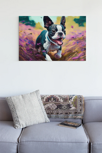 Lavender Fields Boston Terrier Wall Art Poster-Art-Boston Terrier, Dog Art, Home Decor, Poster-6