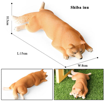 Lazy Tan Shiba Inu Figurine Lying Down Pose Shiba Inu 360x