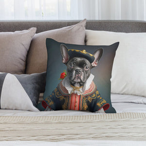 Le Noir Chic Black French Bulldog Plush Pillow Case-Cushion Cover-Dog Dad Gifts, Dog Mom Gifts, French Bulldog, Home Decor, Pillows-2