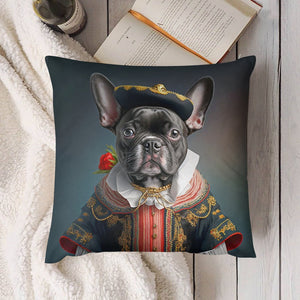 Le Noir Chic Black French Bulldog Plush Pillow Case-Cushion Cover-Dog Dad Gifts, Dog Mom Gifts, French Bulldog, Home Decor, Pillows-4
