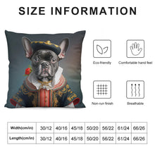 Load image into Gallery viewer, Le Noir Chic Black French Bulldog Plush Pillow Case-Cushion Cover-Dog Dad Gifts, Dog Mom Gifts, French Bulldog, Home Decor, Pillows-6
