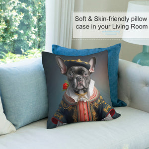 Le Noir Chic Black French Bulldog Plush Pillow Case-Cushion Cover-Dog Dad Gifts, Dog Mom Gifts, French Bulldog, Home Decor, Pillows-7