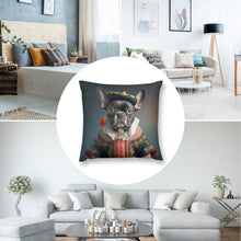 Load image into Gallery viewer, Le Noir Chic Black French Bulldog Plush Pillow Case-Cushion Cover-Dog Dad Gifts, Dog Mom Gifts, French Bulldog, Home Decor, Pillows-8