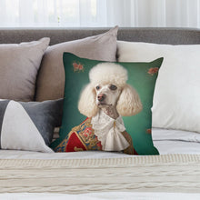 Load image into Gallery viewer, Le Pooch de Versailles White Poodle Plush Pillow Case-Cushion Cover-Dog Dad Gifts, Dog Mom Gifts, Home Decor, Pillows, Poodle-2