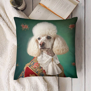Le Pooch de Versailles White Poodle Plush Pillow Case-Cushion Cover-Dog Dad Gifts, Dog Mom Gifts, Home Decor, Pillows, Poodle-5