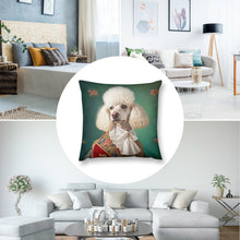 Load image into Gallery viewer, Le Pooch de Versailles White Poodle Plush Pillow Case-Cushion Cover-Dog Dad Gifts, Dog Mom Gifts, Home Decor, Pillows, Poodle-7