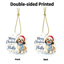 Load image into Gallery viewer, Lhasa Apso Christmas Ornament - Cozy Winter Pet Portrait Design - Personalize with Photo and Name-Christmas Ornament-Christmas,Christmas Ornament,Personalize Artwork-4
