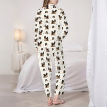 Load image into Gallery viewer, Lhasa Apso Pajamas for Women - XL Available - Yes I Love Black and White Lhasa Apsos-Pajamas-Apparel,Boxer,Dog Mom Gifts,Pajamas-4