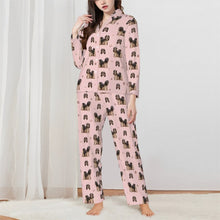 Load image into Gallery viewer, Lhasa Apso Pajamas for Women - XL Available - Yes I Love Black and White Lhasa Apsos-Pajamas-Apparel,Boxer,Dog Mom Gifts,Pajamas-1
