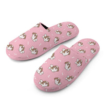 Load image into Gallery viewer, Lhasa Apso Slippers for Women - Smiling Lhasa Apso Love - Flannel-Slippers-11