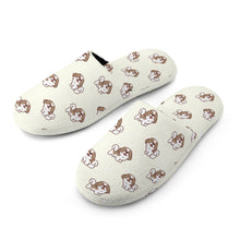 Load image into Gallery viewer, Lhasa Apso Slippers for Women - Smiling Lhasa Apso Love - Flannel-Slippers-8
