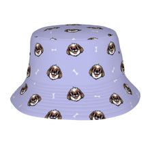 Load image into Gallery viewer, Lhasa Apso with Shades Bucket Hat-Hats &amp; Caps-Lavender Purple-One Size-1