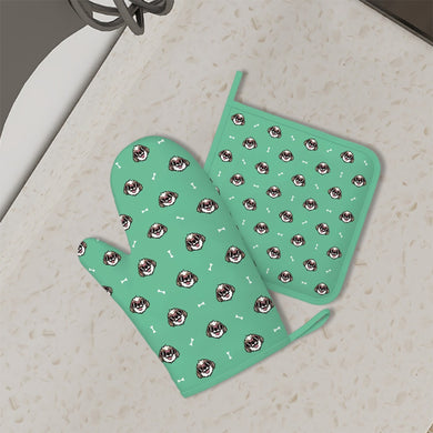 Lhasa Apso with Shades Oven Mitts and Pot Holder Set-Kitchen Decor-Accessories,Dog Mom Gifts,Lhasa Apso-1