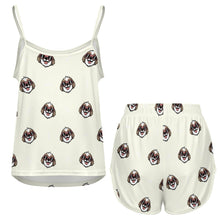Load image into Gallery viewer, Lhasa Apso with Shades Women's Cami and Shorts Pajama Set-2
