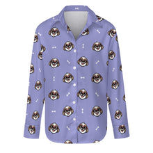 Load image into Gallery viewer, Lhasa Apso with Shades Women's Shirt-S-CornflowerBlue_1-14