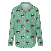 Load image into Gallery viewer, Lhasa Apso with Shades Women's Shirt-S-MediumAquaMarine-10