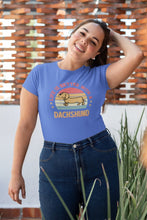 Load image into Gallery viewer, Life is Better with a Dachshund Women&#39;s Cotton T-Shirts - 3 Colors-Apparel-Apparel, Dachshund, Shirt, T Shirt-Blue-Small-3