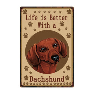 Life Is Better With A Pit Bull Tin Posters-Sign Board-American Pit Bull Terrier, Dogs, Home Decor, Sign Board-3