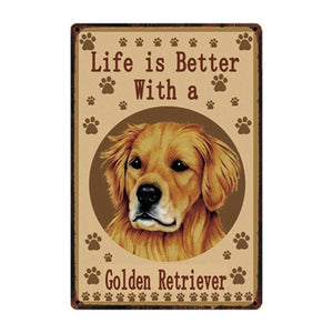 Life Is Better With A Pit Bull Tin Posters-Sign Board-American Pit Bull Terrier, Dogs, Home Decor, Sign Board-6