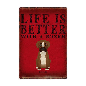 Life Is Better With A Whippet Tin Poster-Sign Board-Dogs, Home Decor, Sign Board, Whippet-Whippet-5