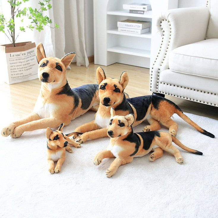 image of a collection of german shepherd stuffed animal plush toy