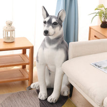 Load image into Gallery viewer, Image of an adorable standing Husky stuffed animal toy in giant size