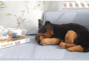 Lifelike Large Sleeping Dog Stuffed Animals with Real Fur-Stuffed Animals-Home Decor, Stuffed Animal-20