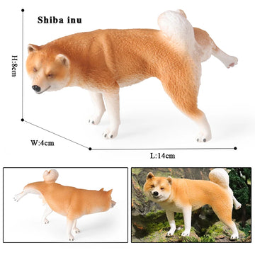 Lifelike Orange Shiba Inu Figurine Standing Pose With Raised Leg Shiba Inu 360x