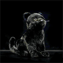 Load image into Gallery viewer, Lifelike Sitting Black Cat Soft Plush Toy-7