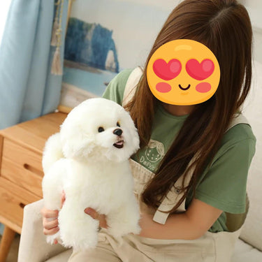Large bichon frise stuffed animal sale