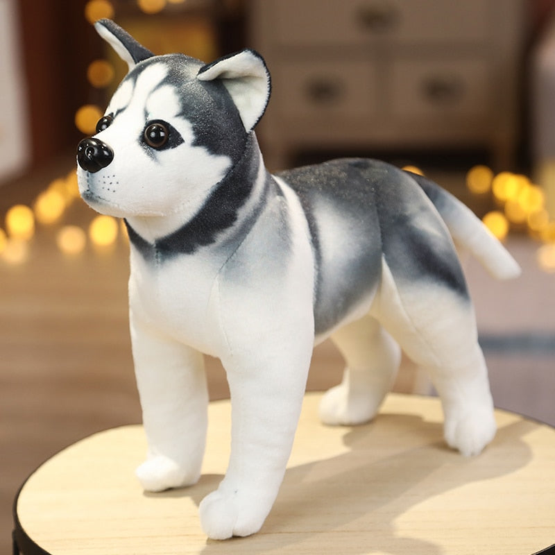 Lifelike Standing Husky Stuffed Animal Plush Toys