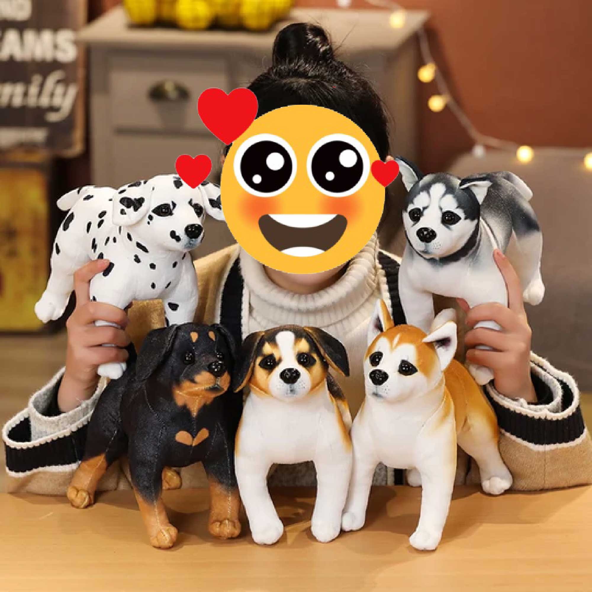 Honeyway plush toys small Husky dog toys lifelike and soft touch suit for  children and people who like dogs very much