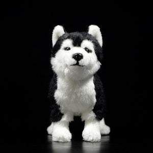Lifelike Standing Husky Stuffed Animal Plush Toys - Silver, Black & Brown Colors-Soft Toy-Dogs, Home Decor, Siberian Husky, Soft Toy, Stuffed Animal-11