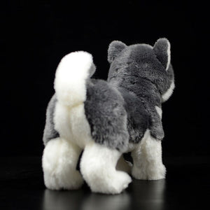 Lifelike Standing Husky Stuffed Animal Plush Toys - Silver, Black & Brown Colors-Soft Toy-Dogs, Home Decor, Siberian Husky, Soft Toy, Stuffed Animal-7