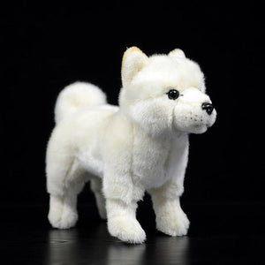 Lifelike Standing White Shiba Inu Soft Plush Toy-Home Decor-Dogs, Home Decor, Shiba Inu, Soft Toy, Stuffed Animal-1