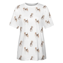 Load image into Gallery viewer, Light Purple, extra, del it!!} Watercolor Elegance Beagles Women&#39;s Cotton T-Shirt-Apparel-Apparel, Beagle, Dog Mom Gifts, Shirt, T Shirt-13