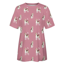 Load image into Gallery viewer, Light Purple, extra, del it!!} Watercolor Elegance Beagles Women&#39;s Cotton T-Shirt-Apparel-Apparel, Beagle, Dog Mom Gifts, Shirt, T Shirt-19