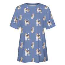 Load image into Gallery viewer, Light Purple, extra, del it!!} Watercolor Elegance Beagles Women&#39;s Cotton T-Shirt-Apparel-Apparel, Beagle, Dog Mom Gifts, Shirt, T Shirt-22