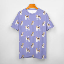 Load image into Gallery viewer, Light Purple, extra, del it!!} Watercolor Elegance Beagles Women&#39;s Cotton T-Shirt-Apparel-Apparel, Beagle, Dog Mom Gifts, Shirt, T Shirt-27